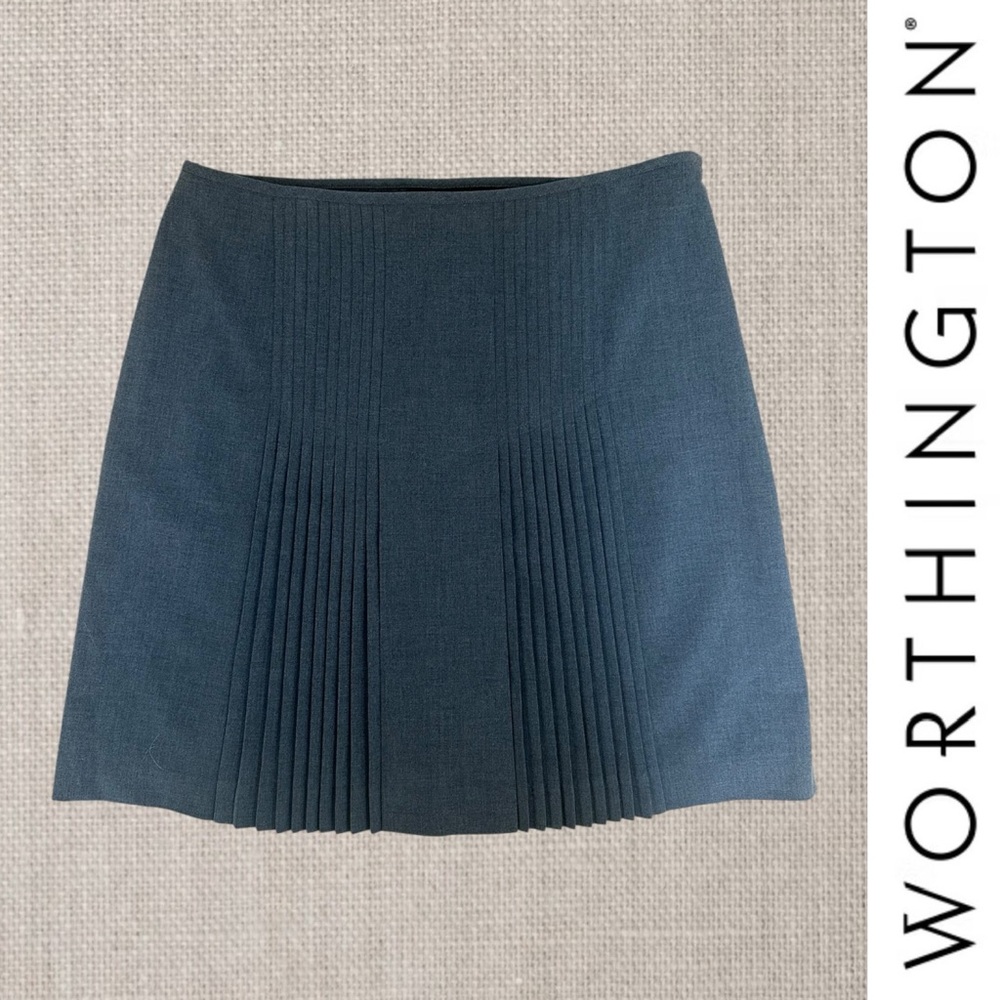Worthington Works Stretch Separates Pleated‎ Skirt, Size L, MSRP $62